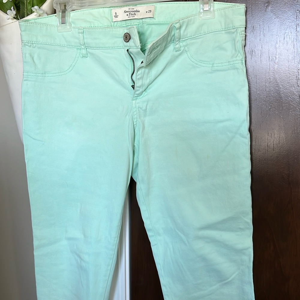 Light Green Jeans Size 8/29W Abercrombie & Fitch